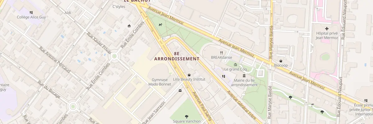 Plan du 9 Av Paul Santy à Lyon 8e Arrondissement