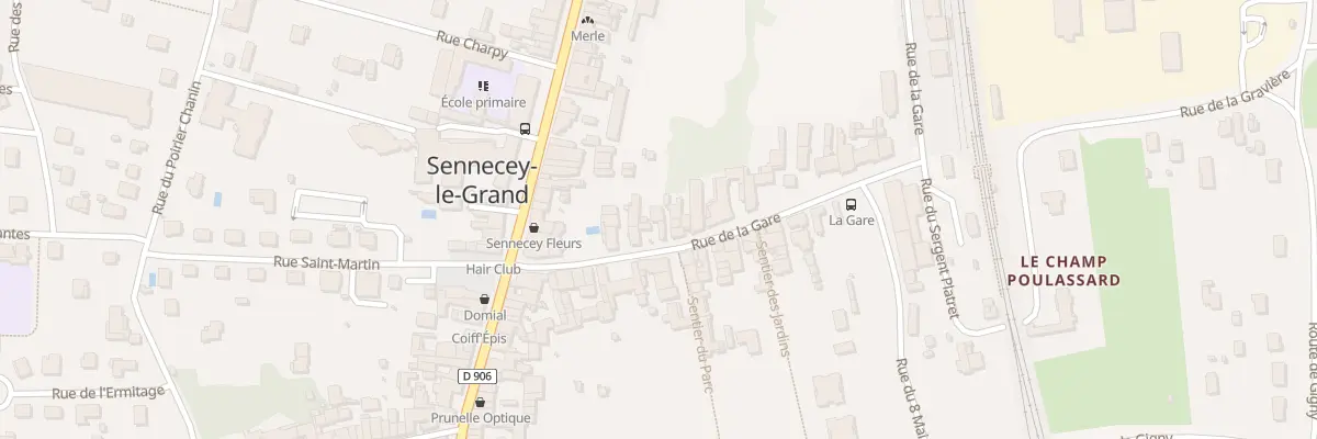 Plan du 9 Rue de la Gare à Sennecey-le-Grand