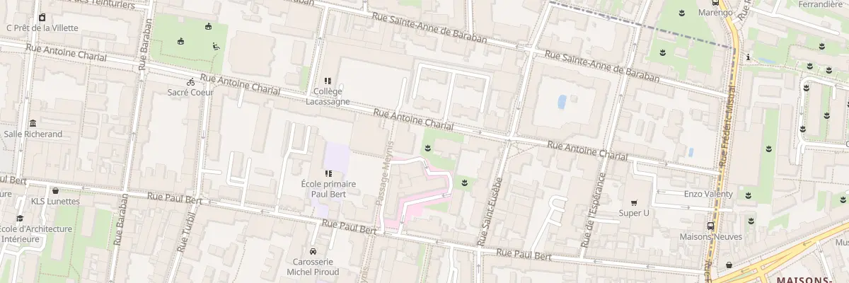 Plan du 114 Rue Antoine Charial à Lyon 3e Arrondissement