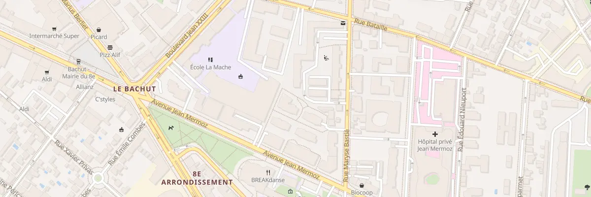 Plan du 76 Rue Maryse Bastié à Lyon 8e Arrondissement