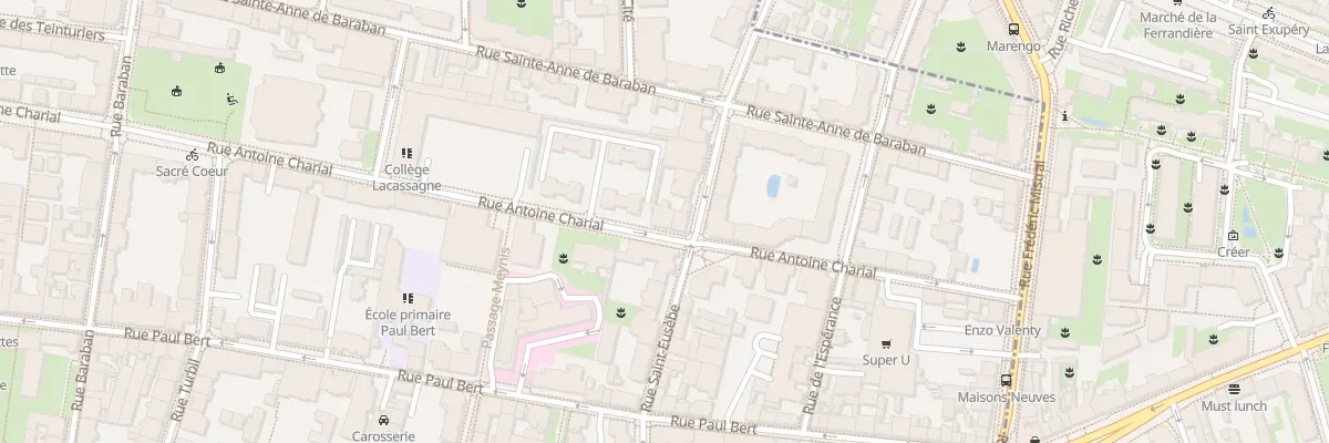 Plan du 131 Rue Antoine Charial à Lyon 3e Arrondissement