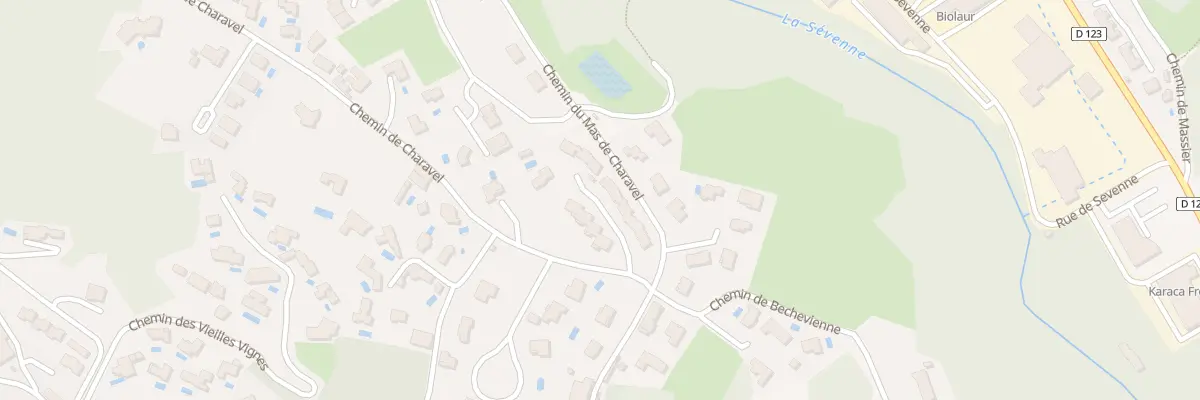 Plan du 28 Che de Charavel à Vienne