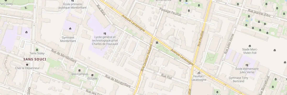 Plan du 8 Rue du Docteur Rebatel à Lyon 3e Arrondissement