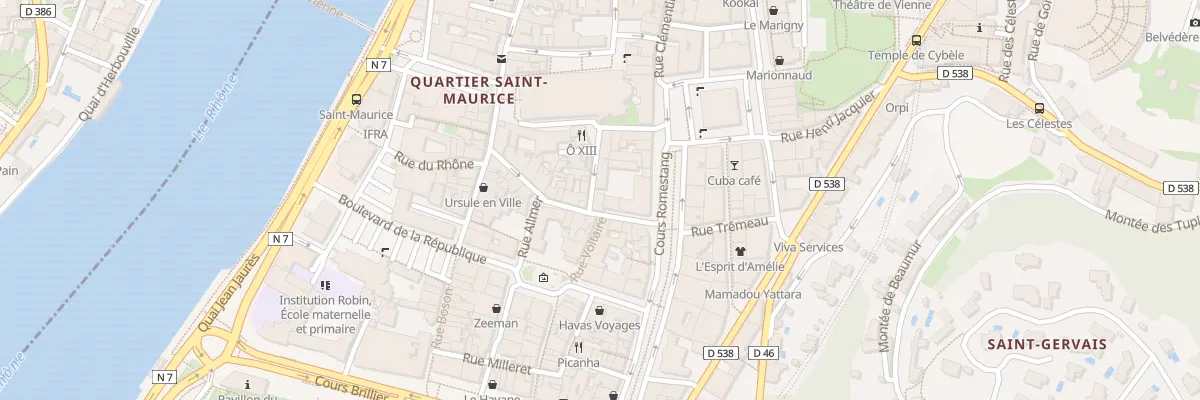 Plan du 7 Rue des Cloitres à Vienne