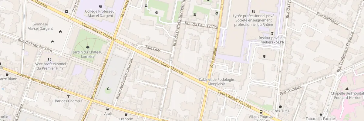 Plan du 23 Rue Docteur Bonhomme à Lyon 3e Arrondissement