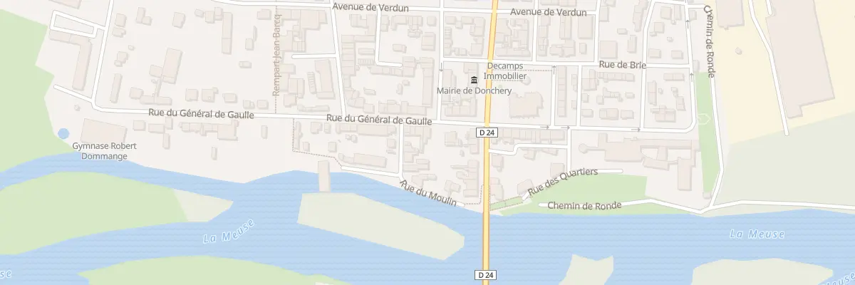Plan du 5 Rue du General de Gaulle à Donchery