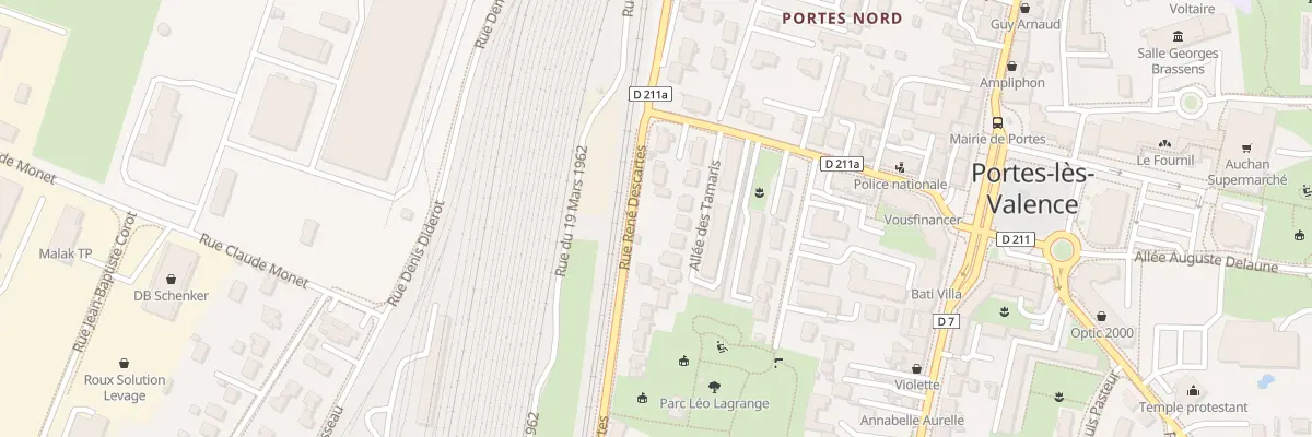 Plan du 3 Rue Descartes à Portes-lès-Valence
