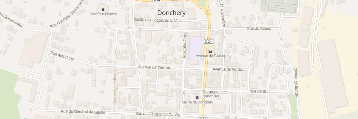 Plan du 16 Av de Verdun à Donchery