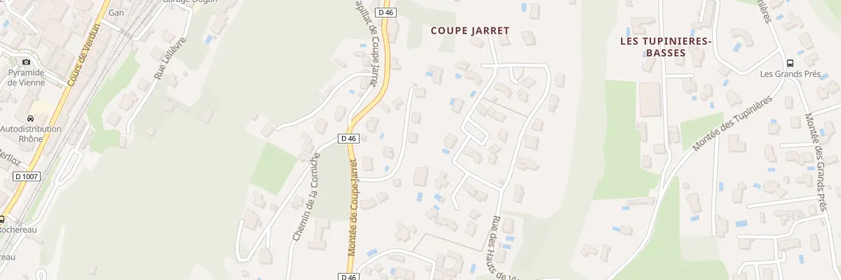 Plan du 55G Mte Coupe Jarret à Vienne
