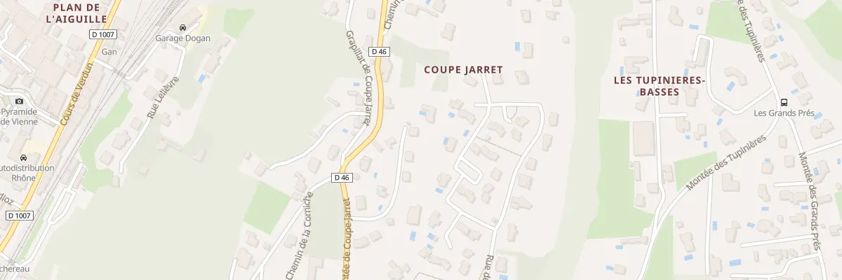 Plan du 55E Mte Coupe Jarret à Vienne