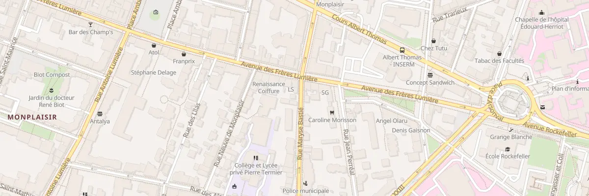 Plan du 4 Rue Maryse Bastié à Lyon 8e Arrondissement