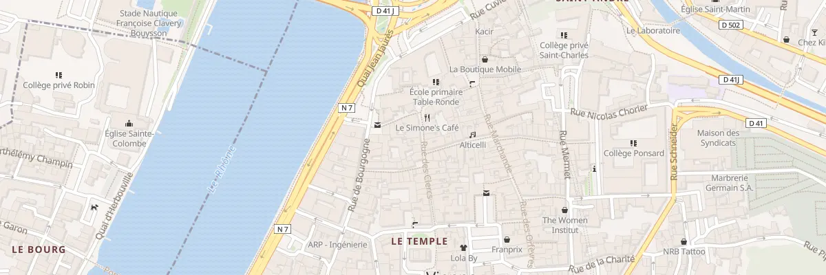 Plan du 10 Rue des Clercs à Vienne