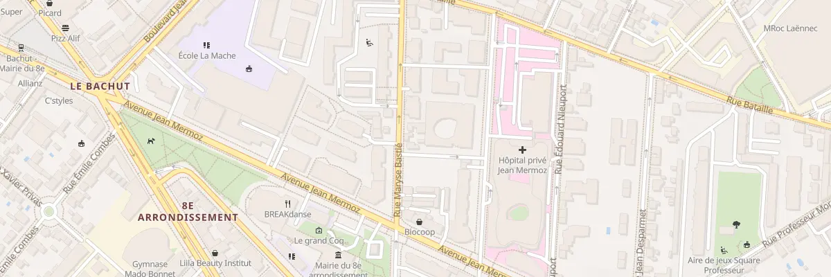 Plan du 61 Rue Maryse Bastié à Lyon 8e Arrondissement