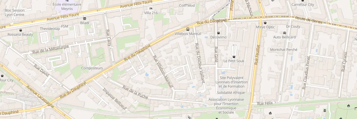 Plan du 9B Rue Villebois-Mareuil à Lyon 3e Arrondissement