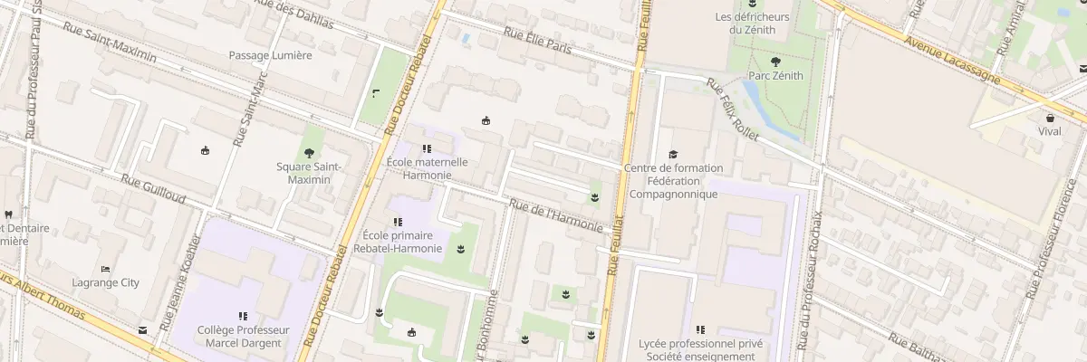Plan du 17 Rue de l’Harmonie à Lyon 3e Arrondissement