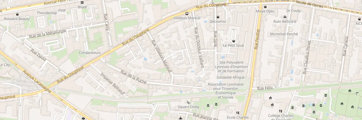 Plan du 13 Rue Villebois-Mareuil à Lyon 3e Arrondissement