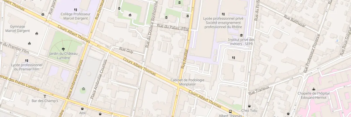 Plan du 80 Rue Feuillat à Lyon 3e Arrondissement