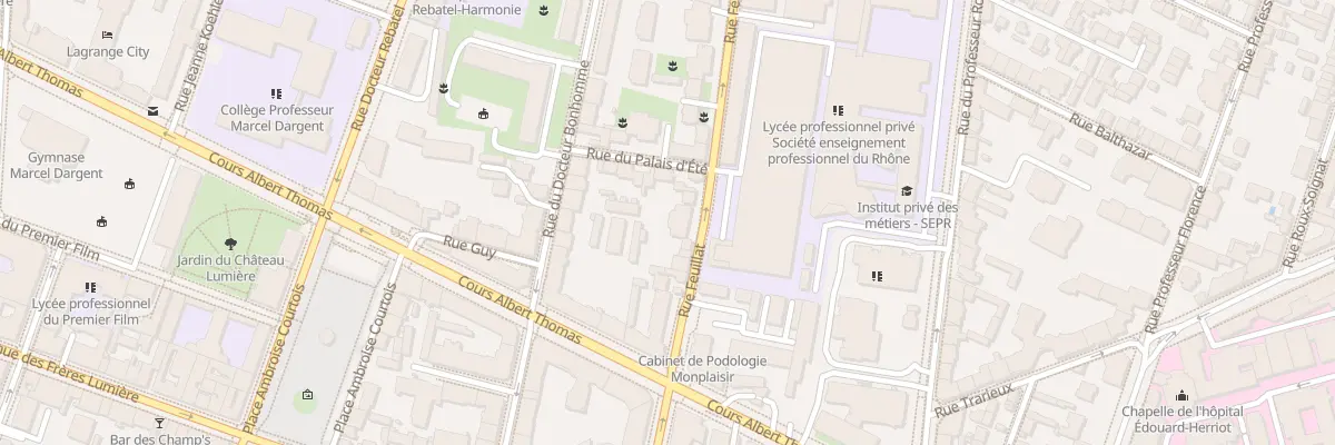 Plan du 74 Rue Feuillat à Lyon 3e Arrondissement