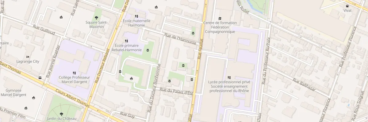 Plan du 64 Rue Feuillat à Lyon 3e Arrondissement