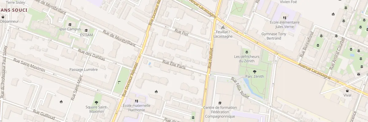 Plan du 11 Rue Elie Paris à Lyon 3e Arrondissement