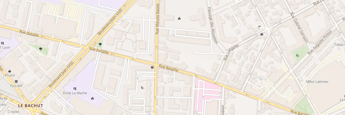 Plan du 87 Rue Bataille à Lyon 8e Arrondissement
