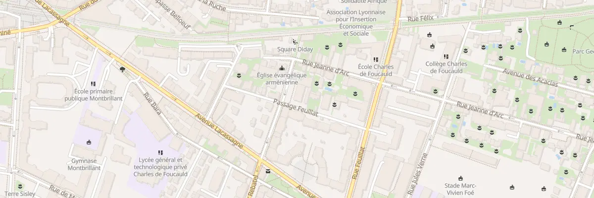 Plan du 5 Rue Doc Paul Diday à Lyon 3e Arrondissement