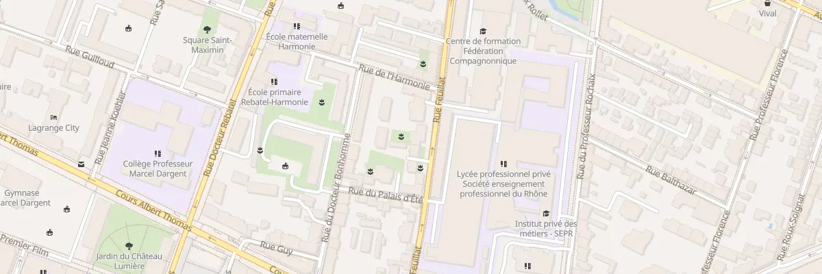 Plan du 66 Rue Feuillat à Lyon 3e Arrondissement