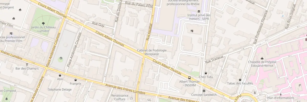 Plan du 63 Rue Feuillat à Lyon 3e Arrondissement