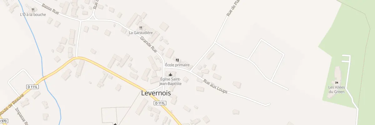 Plan du 3 Rue aux Loups à Levernois