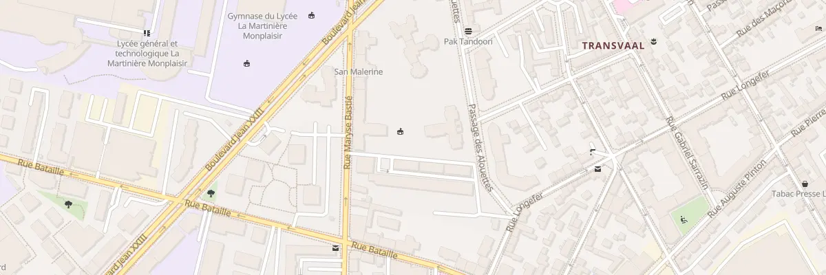 Plan du 41 Rue Maryse Bastié à Lyon 8e Arrondissement