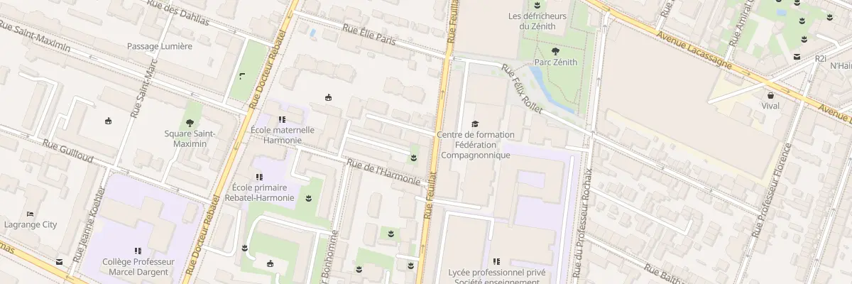 Plan du 54B Rue Feuillat à Lyon 3e Arrondissement