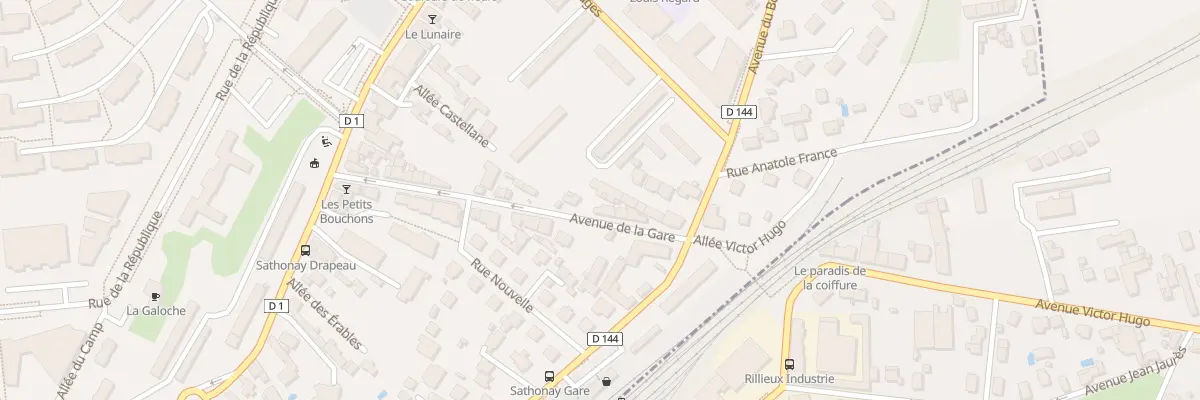 Plan du 27 Av de la Gare à Sathonay-Camp