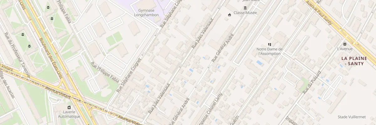Plan du 19 Rue Jules Valensaut à Lyon 8e Arrondissement