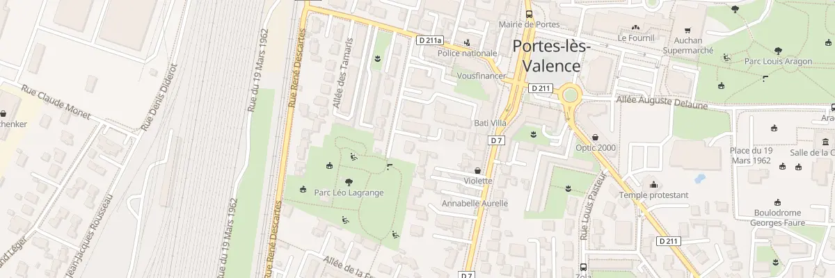 Plan du 9 Rue Léo Lagrange à Portes-lès-Valence