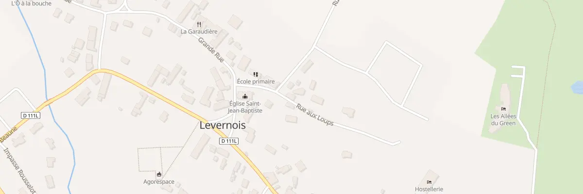 Plan du 7 Rue aux Loups à Levernois