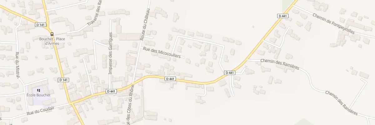 Plan du 14 Rue des Micocouliers à Bouchet