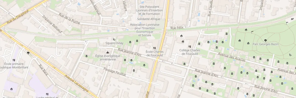 Plan du 9 Rue Jeanne d’Arc à Lyon 3e Arrondissement