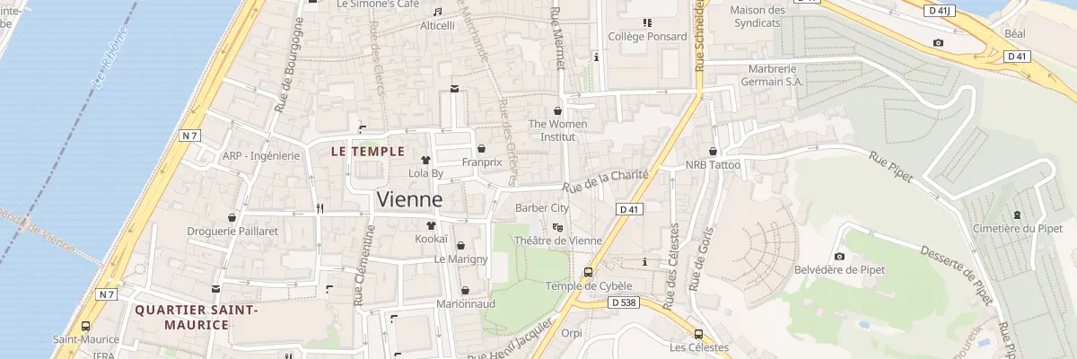 Plan du 3 Rue de la Charité à Vienne