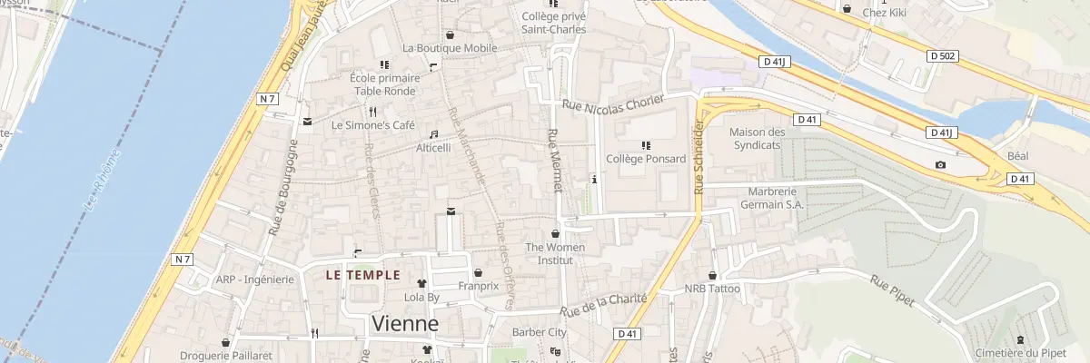 Plan du 18 Rue Mermet à Vienne