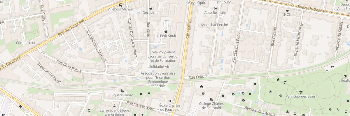 Plan du 6B Rue Feuillat à Lyon 3e Arrondissement