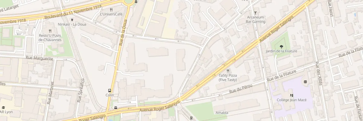 Plan du 5 Rue Georges Courteline à Villeurbanne