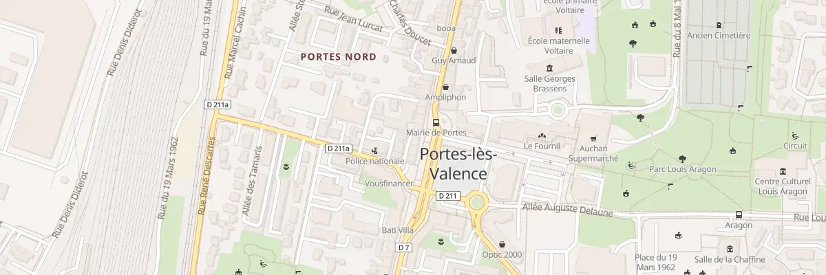 Plan du 68 Rue Jean Jaurès à Portes-lès-Valence