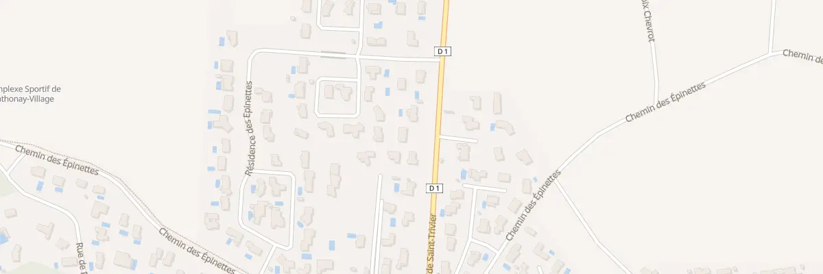 Plan du 45 Rte de St Trivier à Sathonay-Village