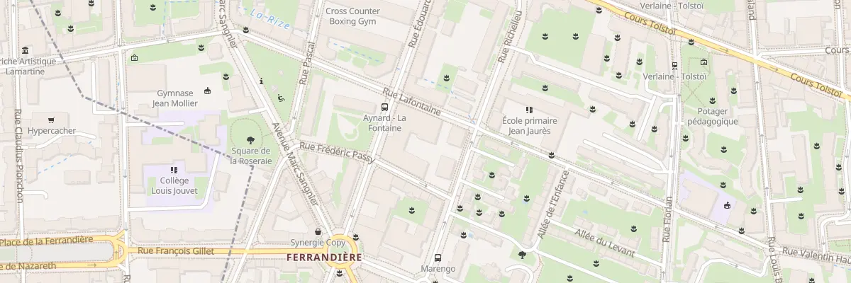 Plan du 26 Rue Lafontaine à Villeurbanne