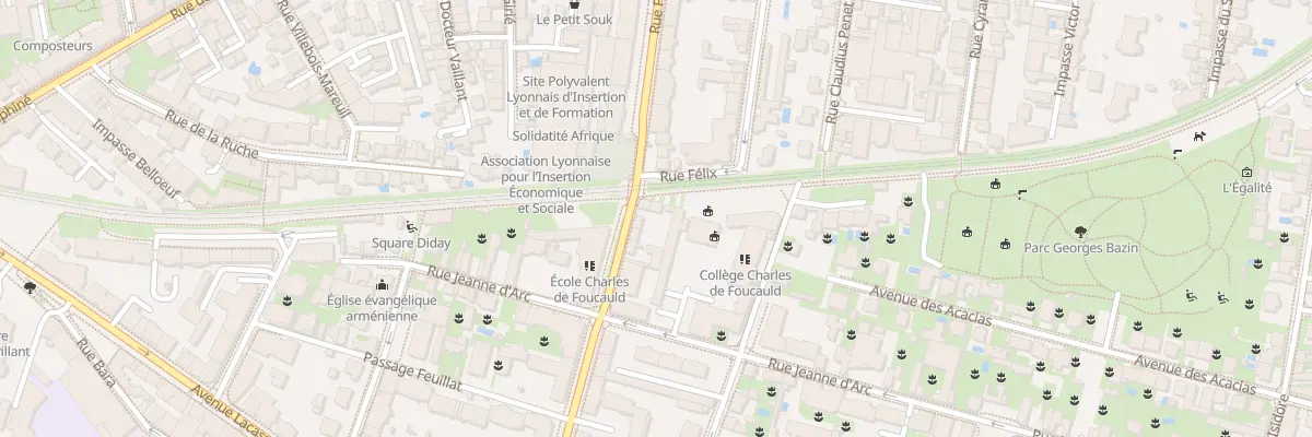 Plan du 25B Rue Feuillat à Lyon 3e Arrondissement