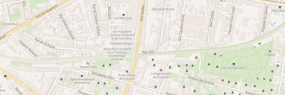 Plan du 23B Rue Feuillat à Lyon 3e Arrondissement