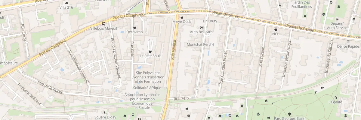 Plan du 15B Rue Feuillat à Lyon 3e Arrondissement