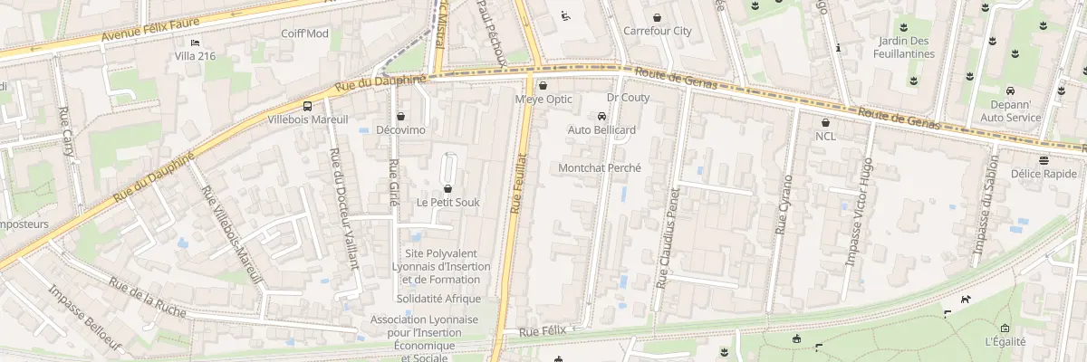 Plan du 11B Rue Feuillat à Lyon 3e Arrondissement