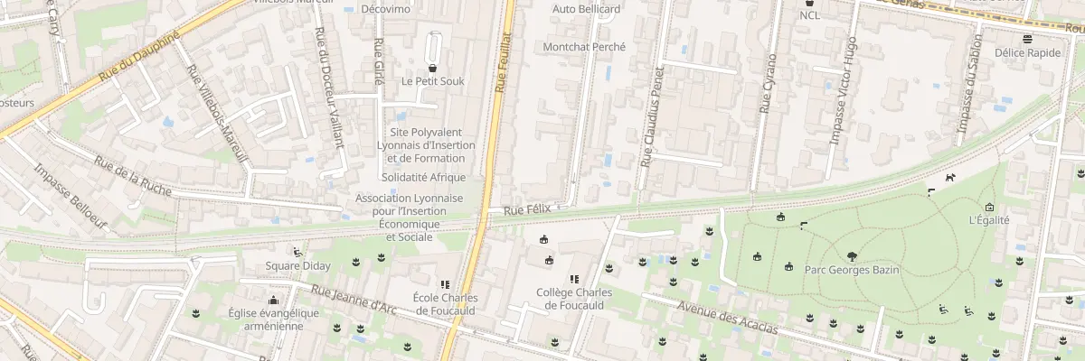 Plan du 21 Rue Feuillat à Lyon 3e Arrondissement