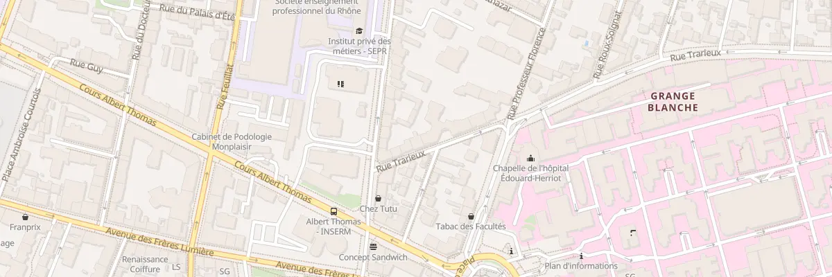 Plan du 5 Rue Trarieux à Lyon 3e Arrondissement